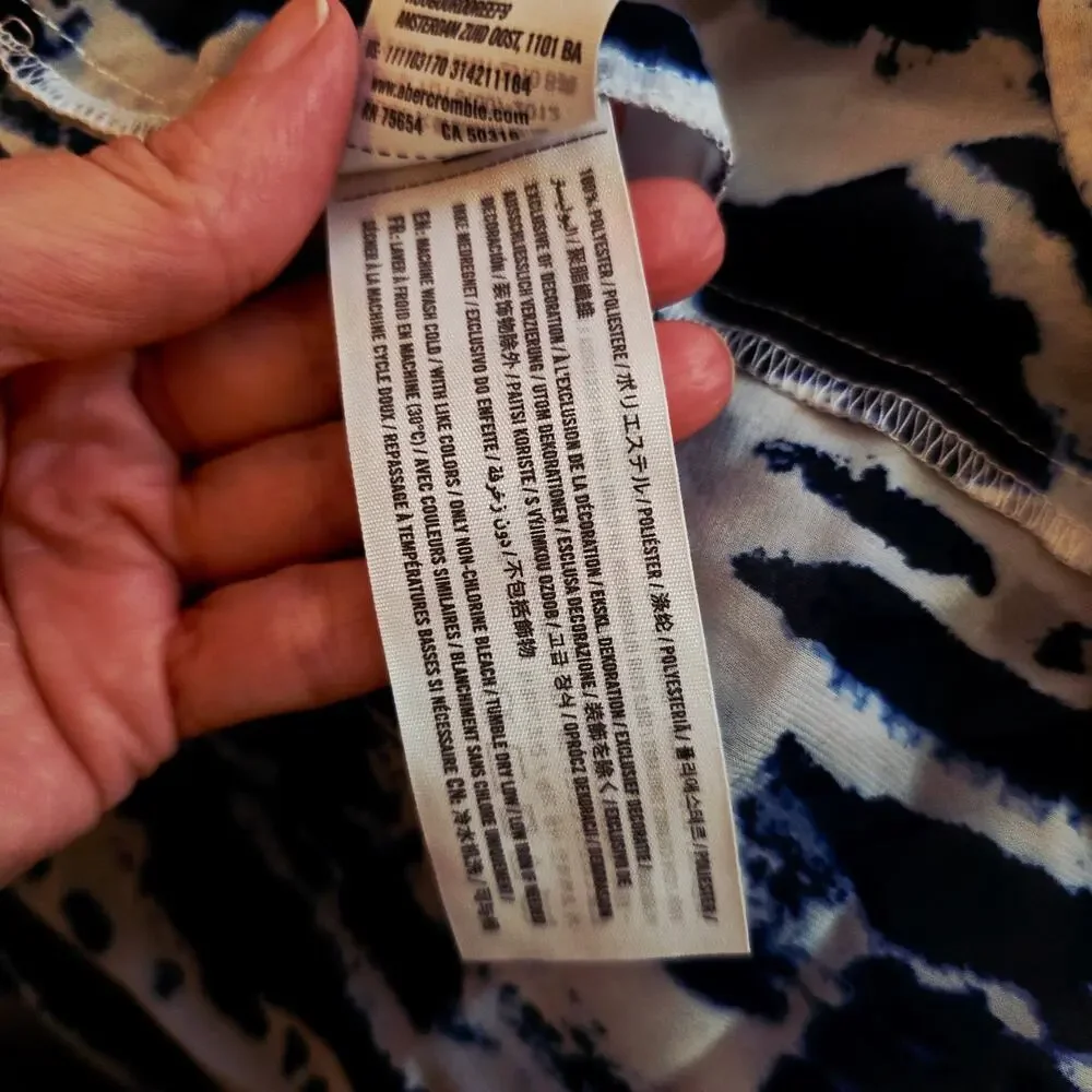 Abercrombie & Fitch tie dye semi sheer maxi dress size small